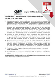 Our suggested maintenance plan for Engine systems